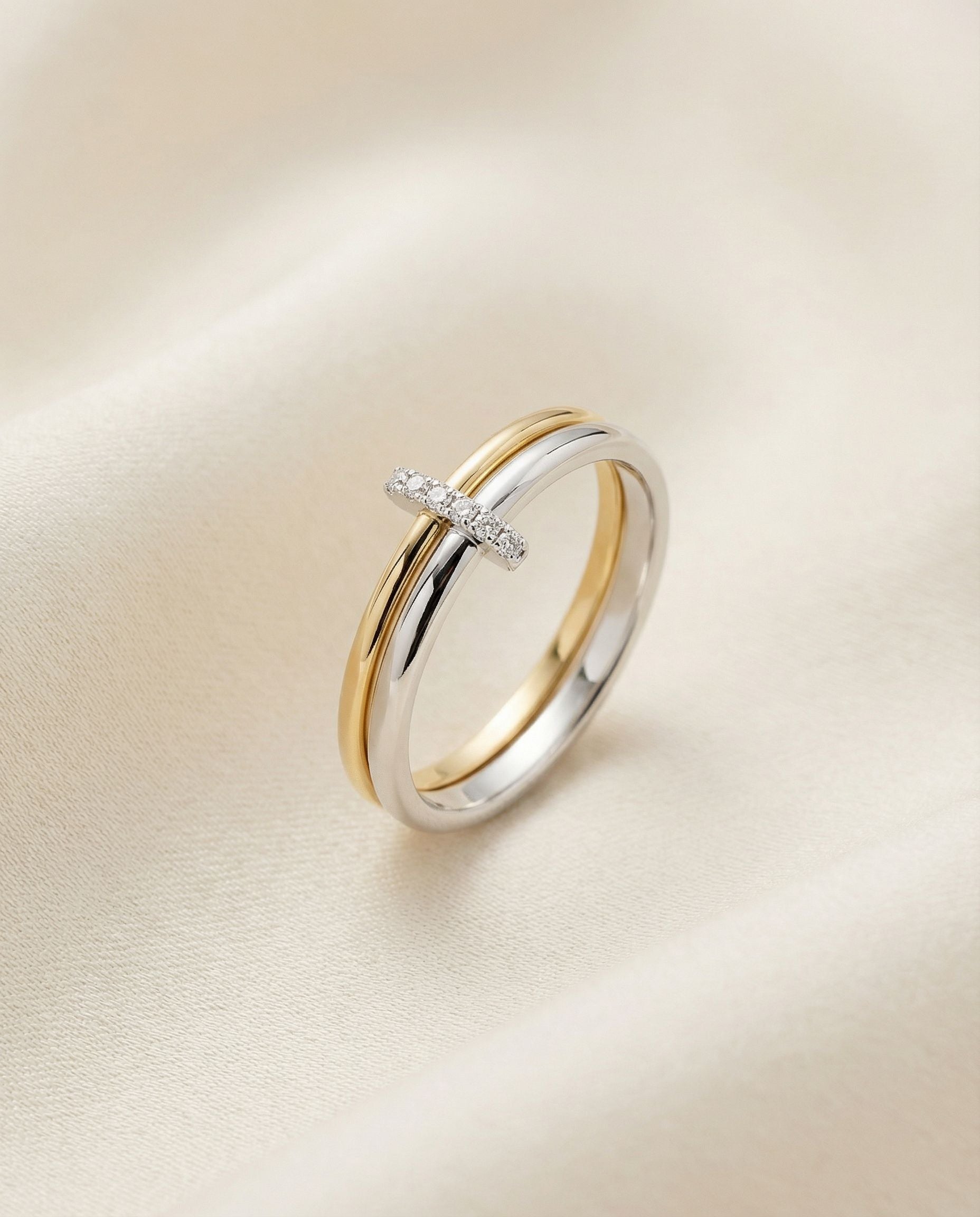 Bianca Two-Tone Diamond Ring