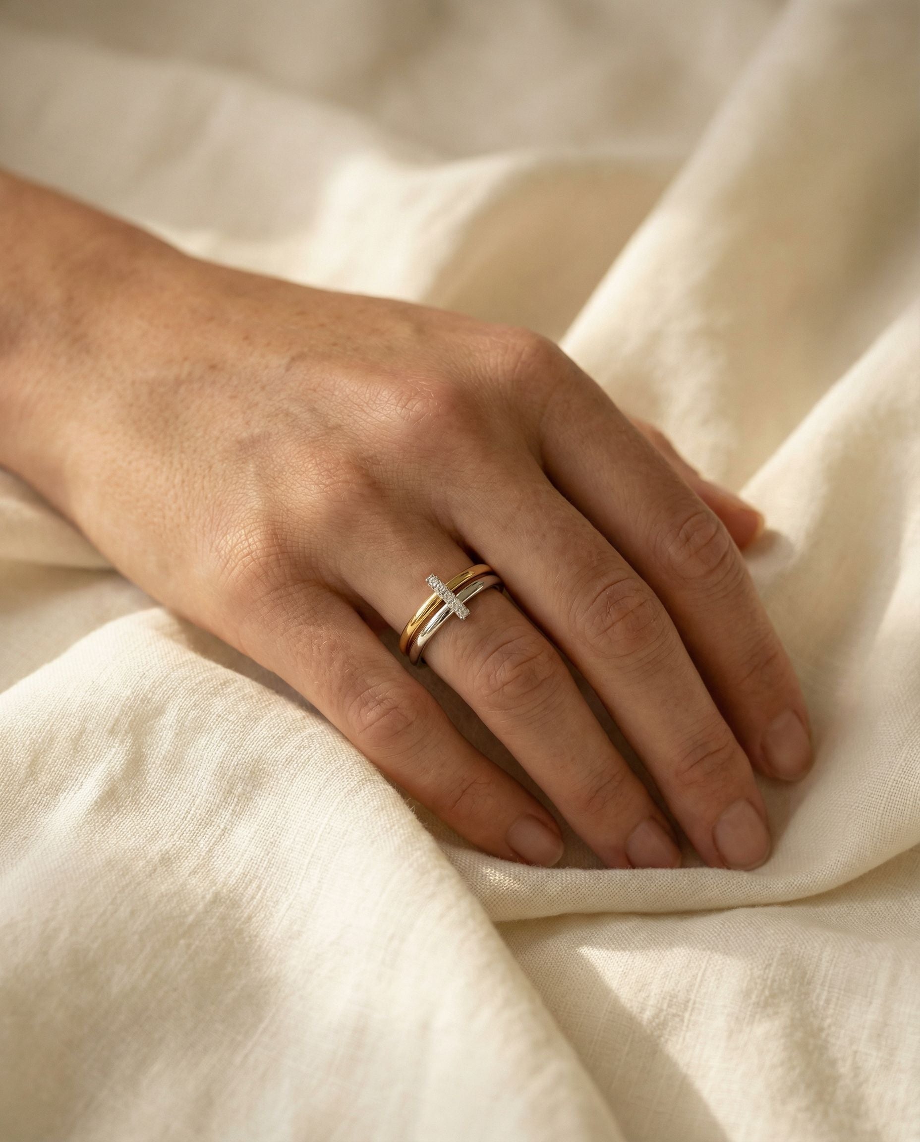 Bianca Two-Tone Diamond Ring