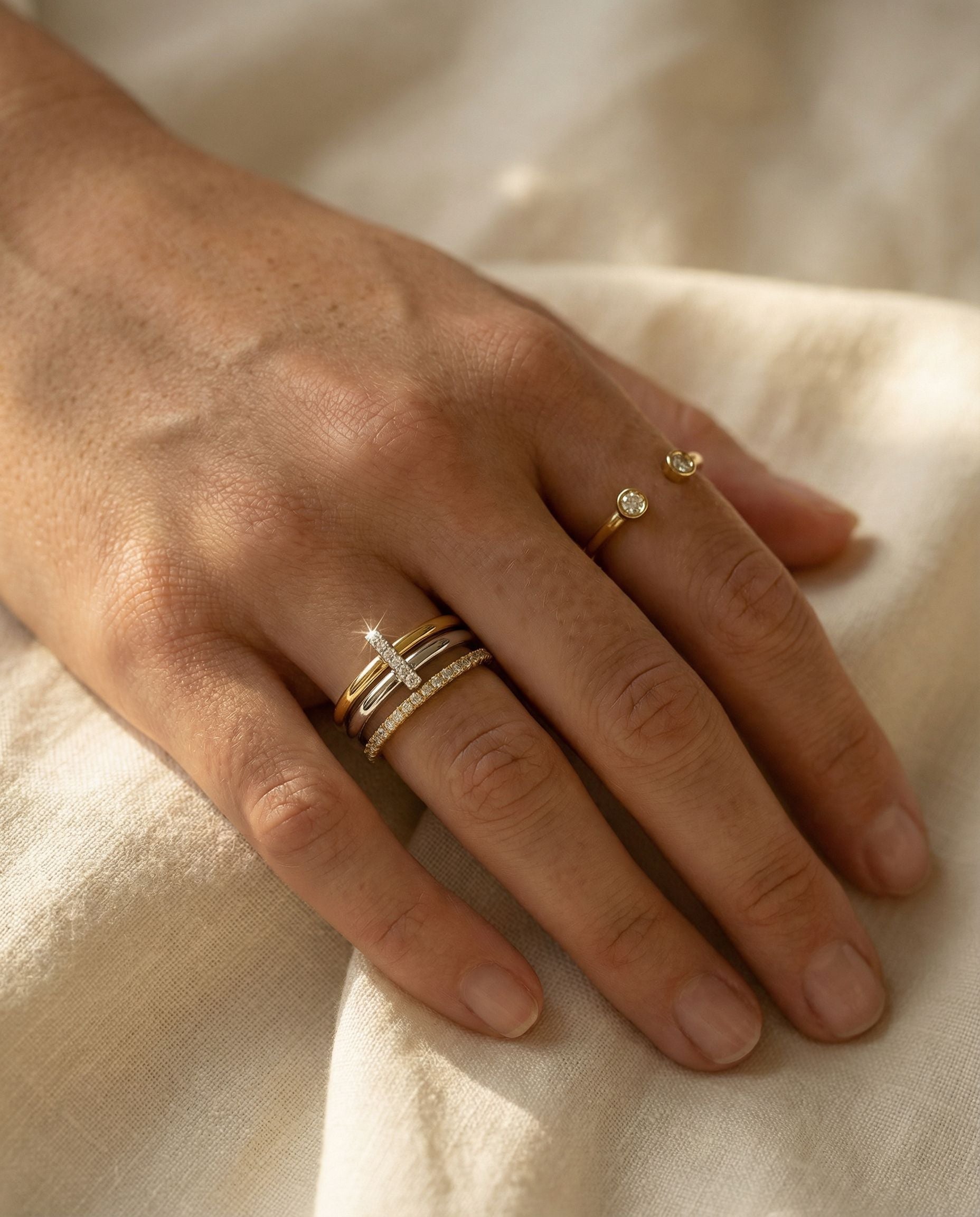 Bianca Two-Tone Diamond Ring