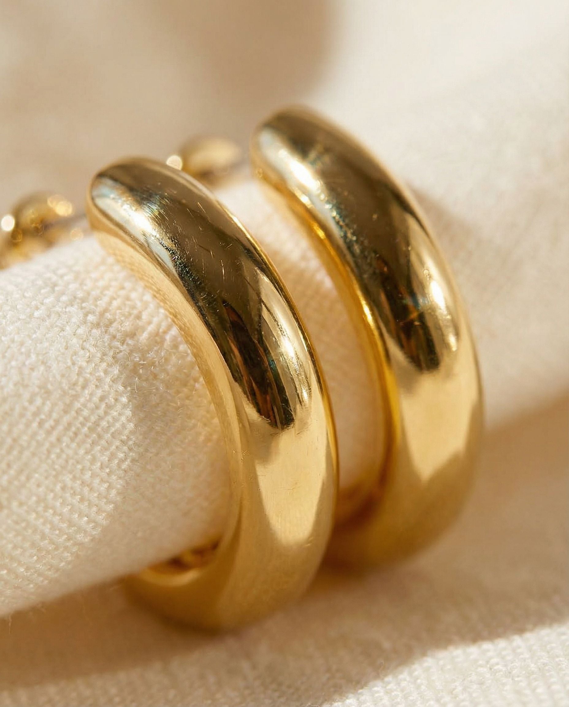 Viola Gold Hoops